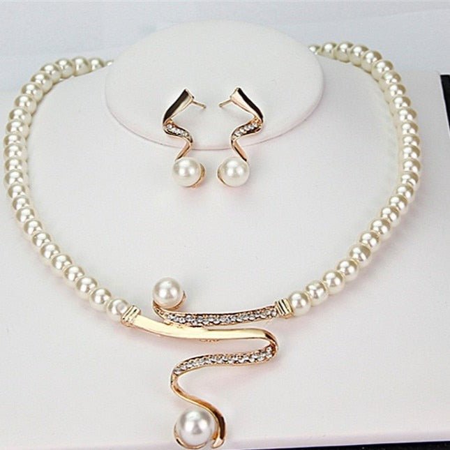 Levoire | Collier De Perles + Ensemble De Boucles D'Oreilles