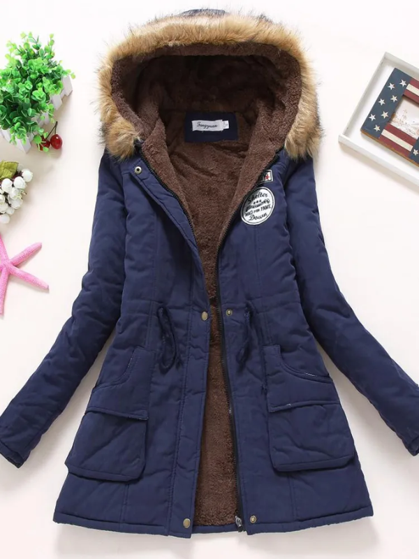 Levoire | Chic Moderne Veste Chaude Pour Femmes Bleu marine