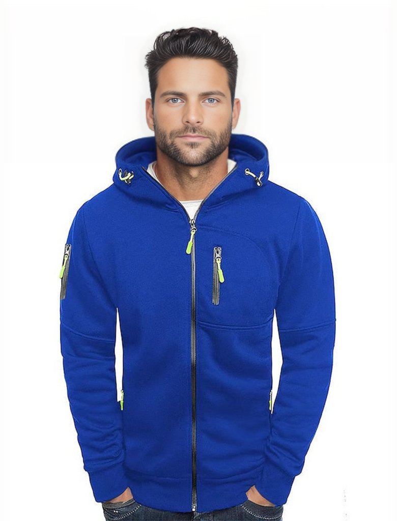 Levoire | Veste De Sport Pour Hommes Avec Capuche Bleu