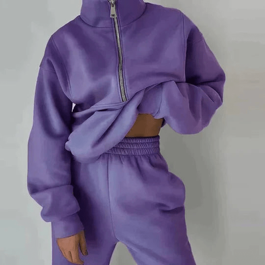 Levoire | Ensemble d'entraînement pour femmes avec col montant Lilas