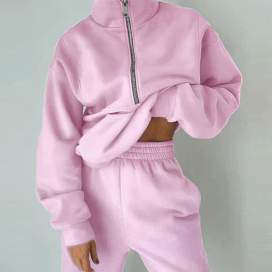 Levoire | Ensemble d'entraînement pour femmes avec col montant Rosa