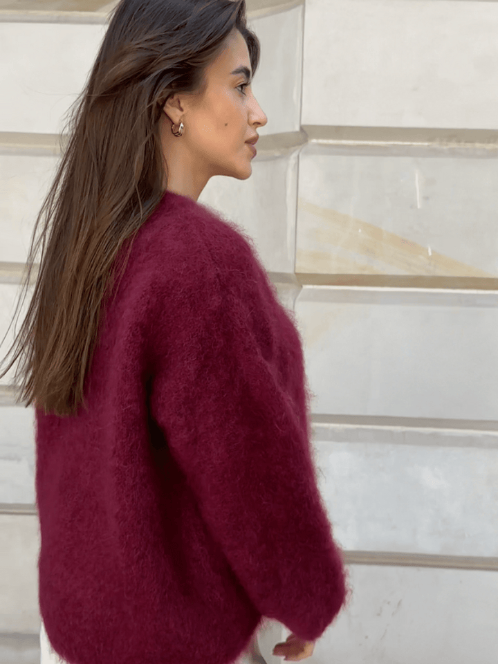 Levoire | Pull doux avec col rond Sweatshirt pour dames Jumper Gilet