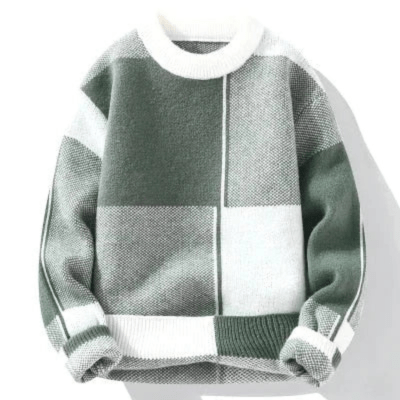 Levoire | Pull Tricot Chaud Homme Vert