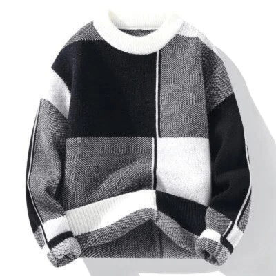 Levoire | Pull Tricot Chaud Homme Noir