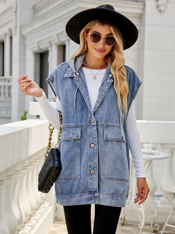 Levoire | Nouvelle veste en denim mode d'été tendance denim sans manches veste