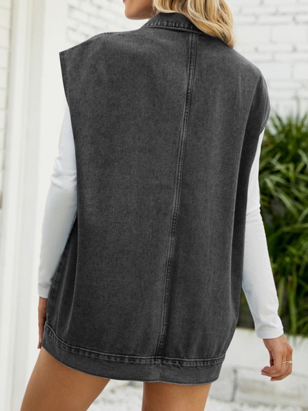 Levoire | Nouvelle veste en denim mode d'été tendance denim sans manches veste