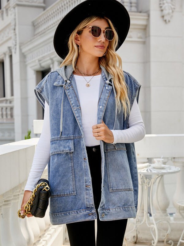 Levoire | Nouvelle veste en denim mode d'été tendance denim sans manches veste