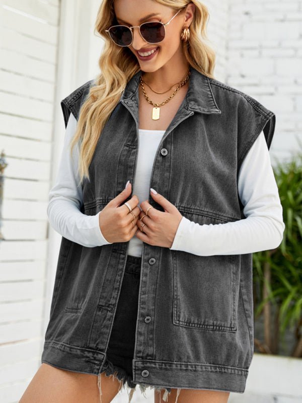 Levoire | Nouvelle veste en denim mode d'été tendance denim sans manches veste