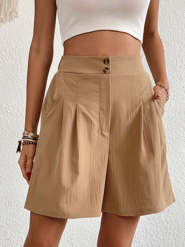 Levoire | Nouveau Pantalon Lâche Décontracté Dame Taille Haute Jambes Larges Shorts
