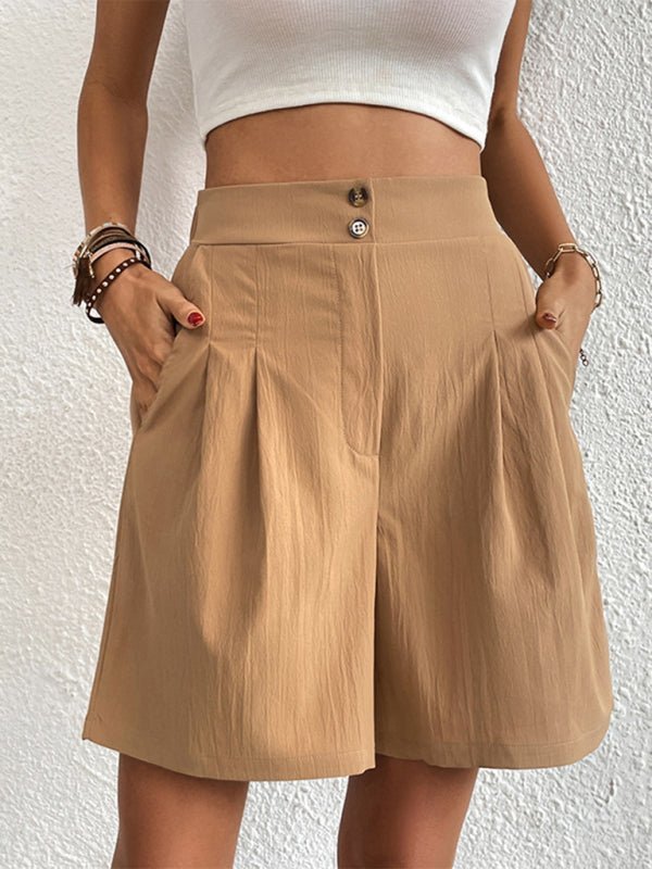 Levoire | Nouveau Pantalon Lâche Décontracté Dame Taille Haute Jambes Larges Shorts