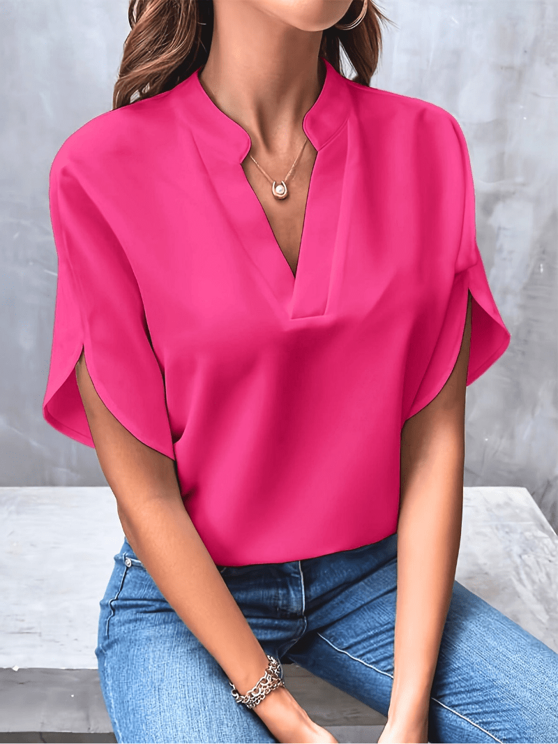 Levoire | Femmes Élégante Légère Blouse Décontractée & Confortable Rosa
