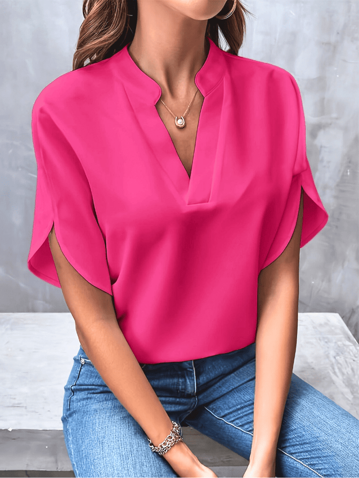 Levoire | Femmes Élégante Légère Blouse Décontractée & Confortable Rosa