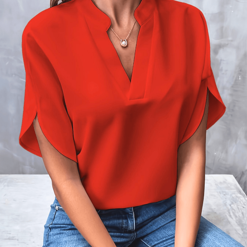 Levoire | Femmes Élégante Légère Blouse Décontractée & Confortable Rot