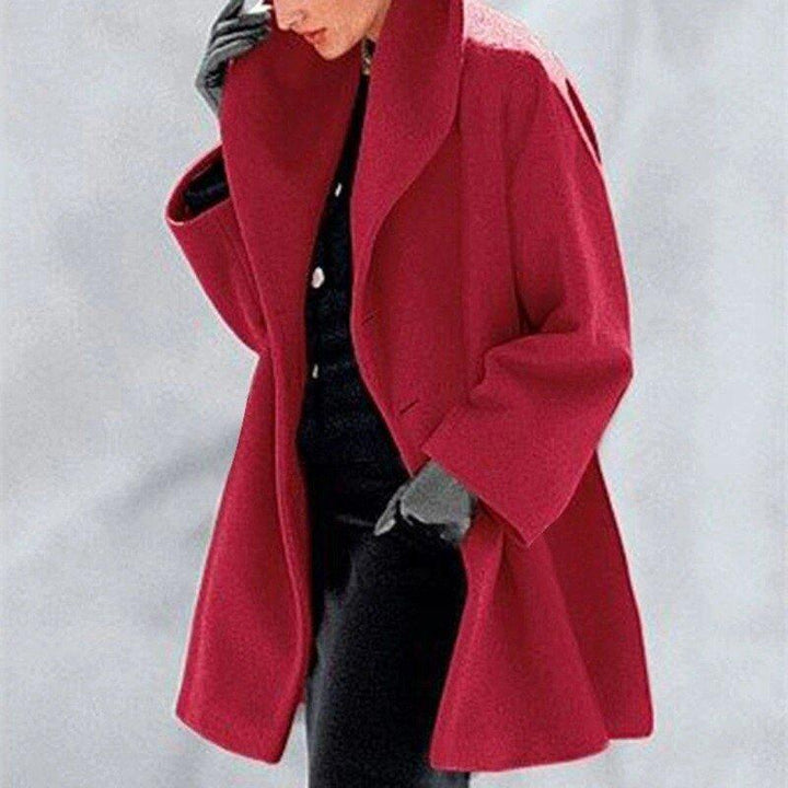 Levoire | Veste Chic Pull En Laine Avec Large Col Pour Femmes Rot