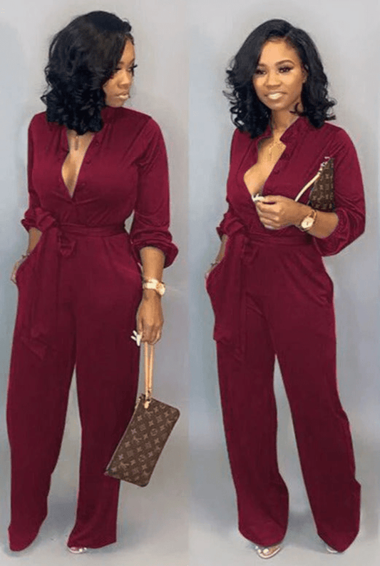 Levoire | Combinaison élégante à manches longues pour femmes Rot