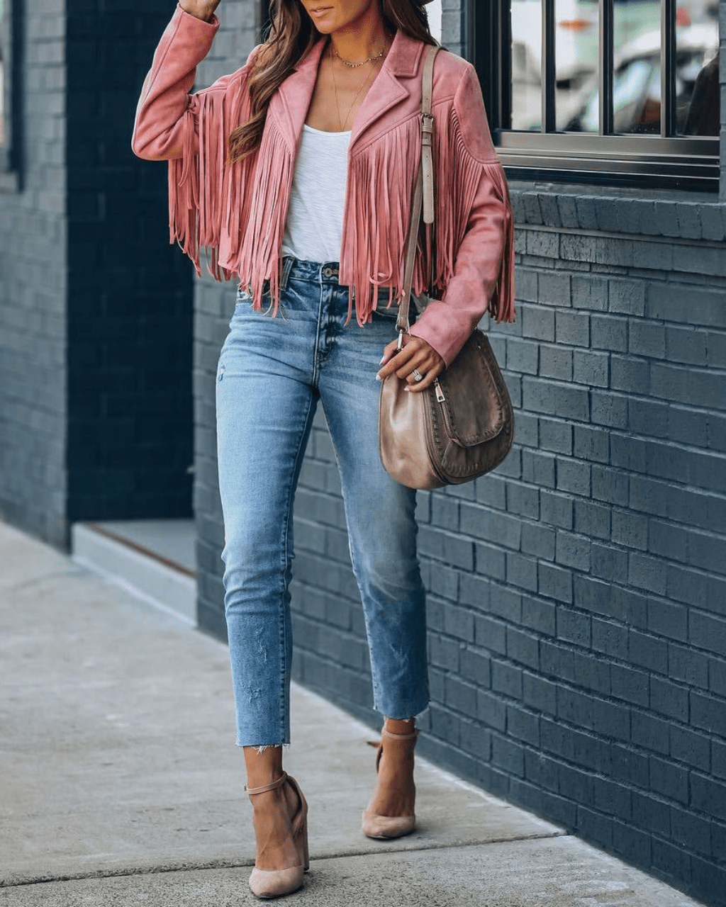 Levoire | Veste daim à franges femme Rosa