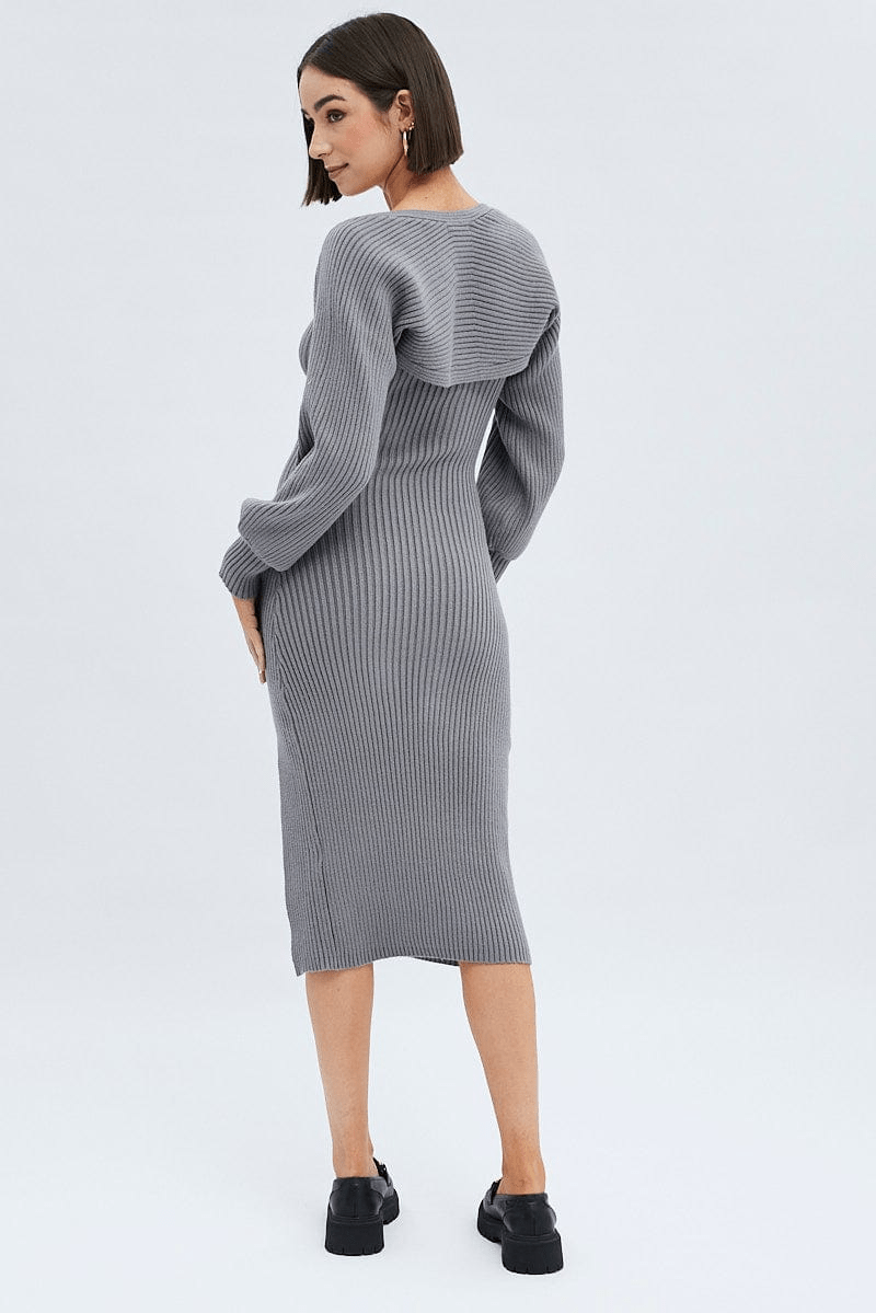 Levoire | Robe midi pull manches longues