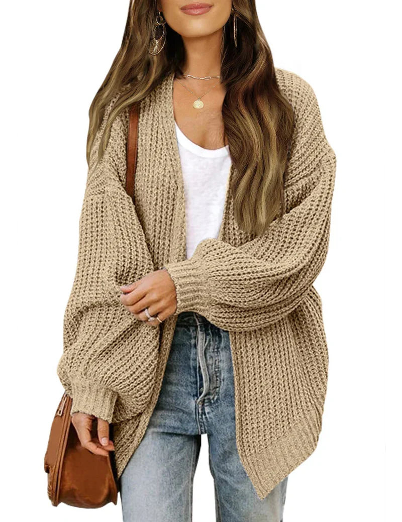 Levoire | Coupe Décontractée Cardigan En Tricot Pour Femmes Khaki