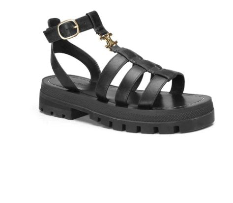 Levoire | Premium 'Gladiateur' Sandales Noir