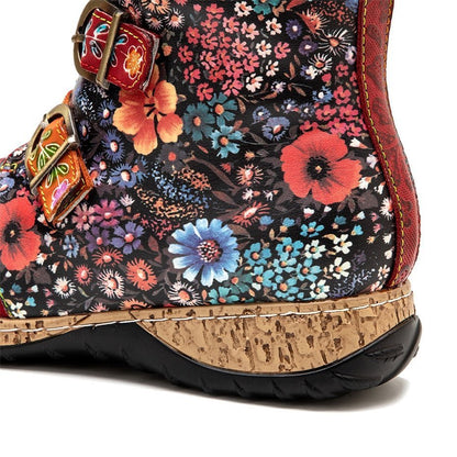 Levoire | Bottes À Fleurs Uniques En Cuir Végétalien