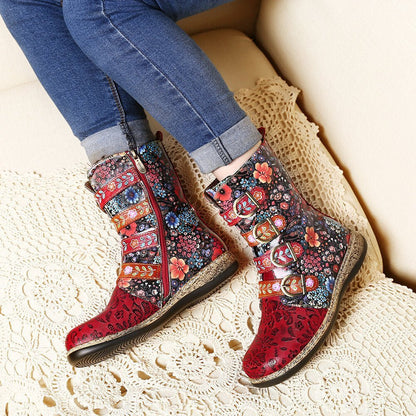Levoire | Bottes À Fleurs Uniques En Cuir Végétalien
