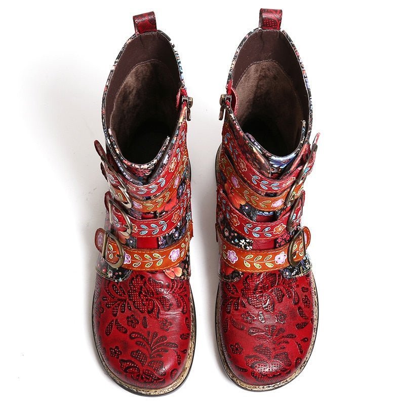Levoire | Bottes À Fleurs Uniques En Cuir Végétalien
