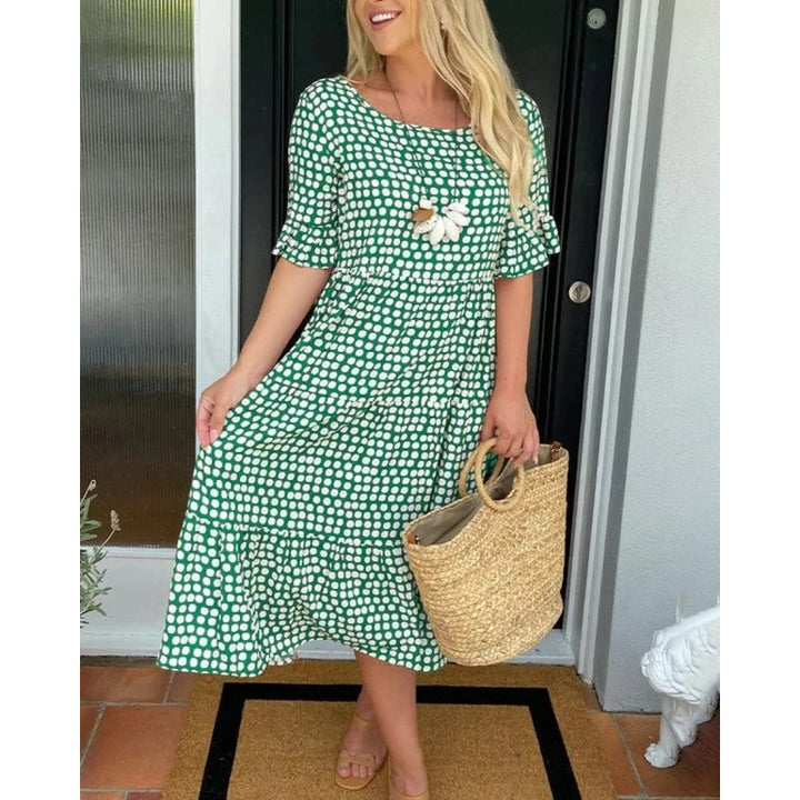 Levoire | Robe D'Été Élégante À Pois Vert