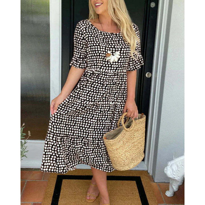 Levoire | Robe D'Été Élégante À Pois Noir