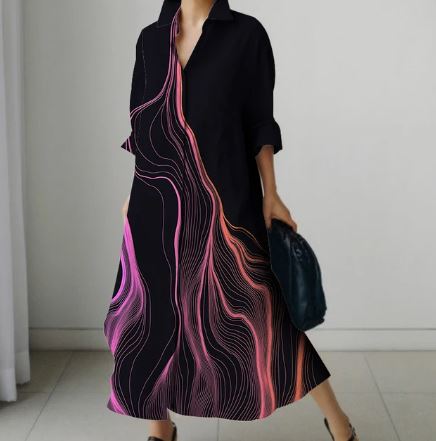 Levoire | Robe Chemise Élégante Pour Femmes Avec Style Noir