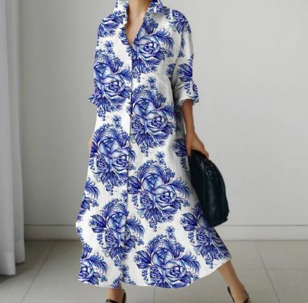 Levoire | Robe élégante sans effort Bleu