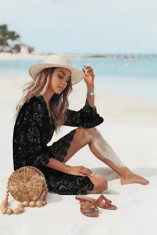 Levoire | Robe Rannakleid Boho Imprimé Floral Noir