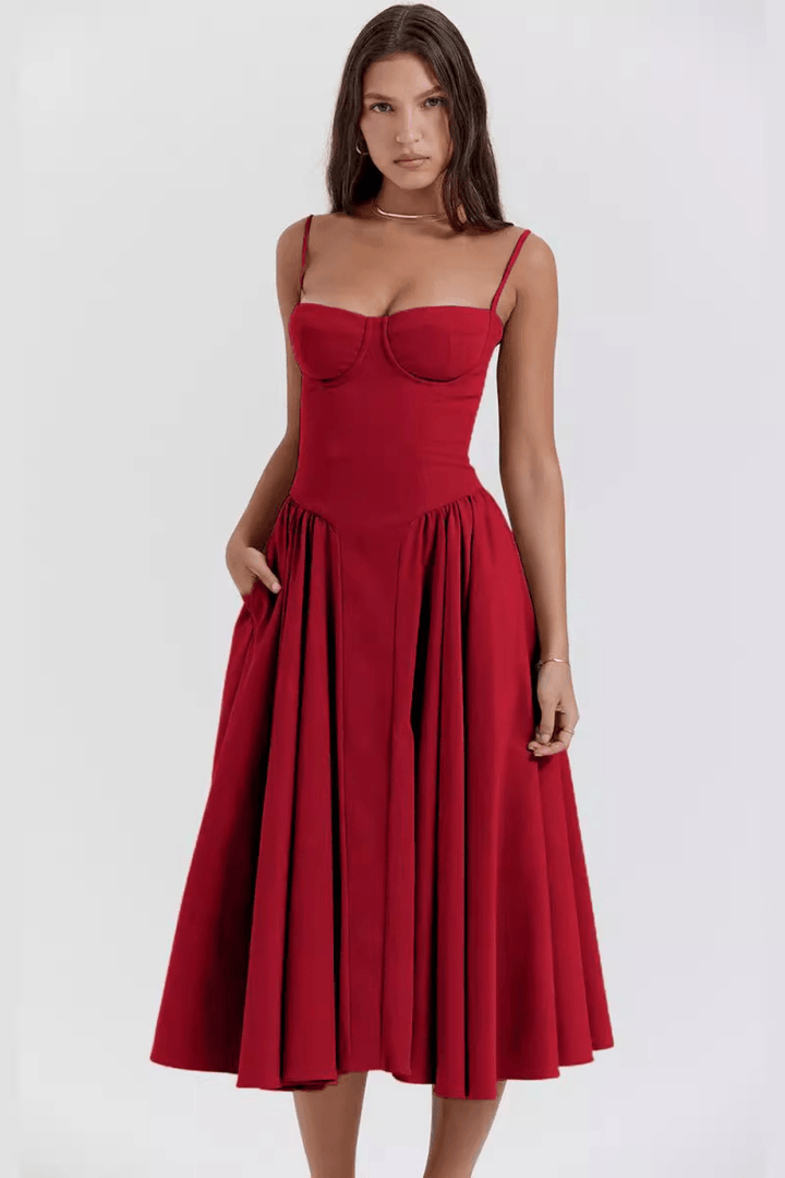 Levoire | Robe Longue Effet Satiné Rot
