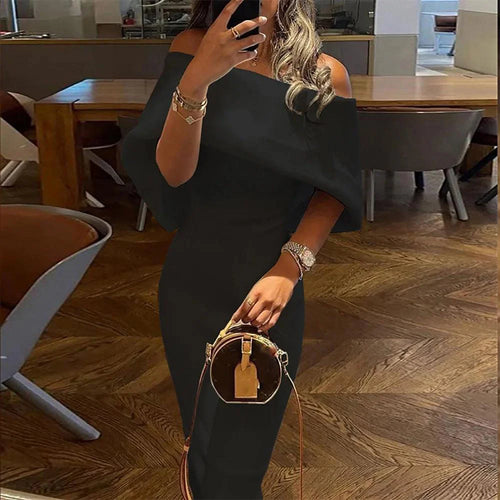 Levoire | Robe Bodycon À Épaule Dénudée Avec Découpe