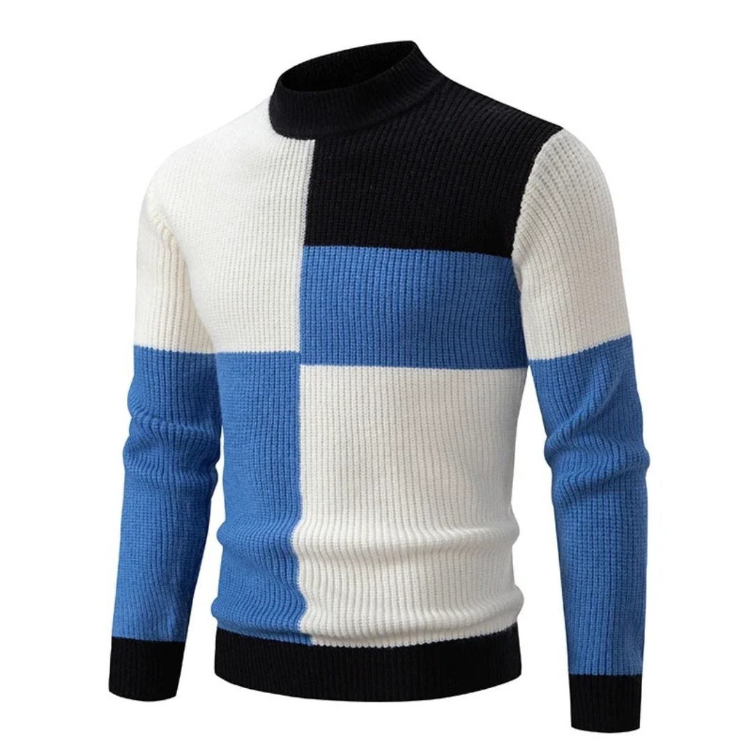 Levoire | Pull Pour Hommes Bleu clair et blanc