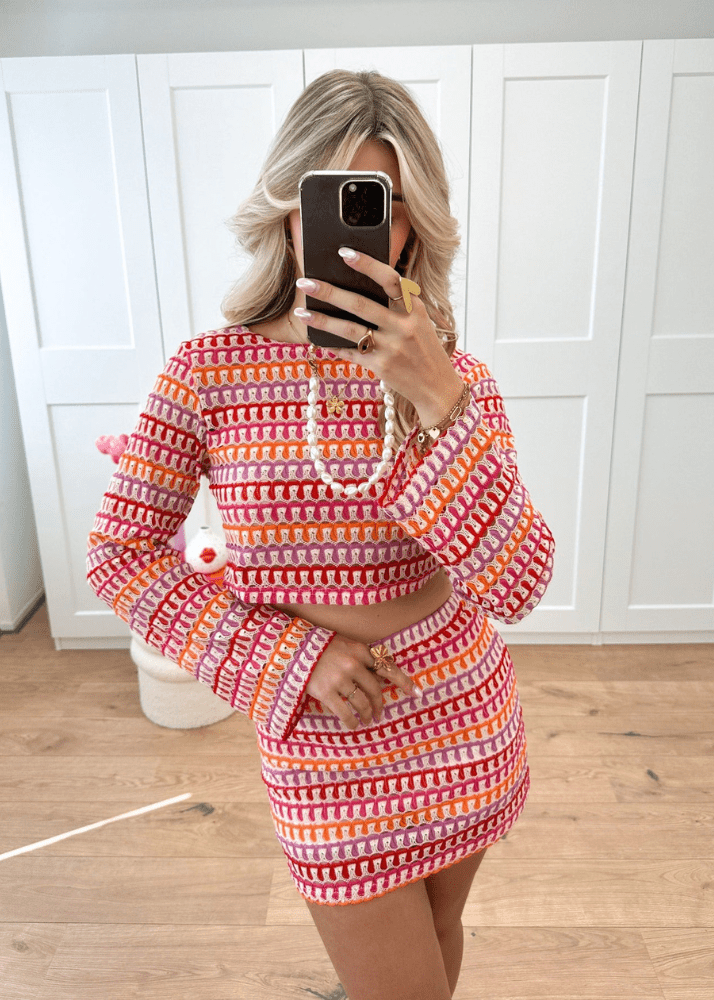 Levoire | Ensemble de crochet pour femmes à deux pièces Rosa