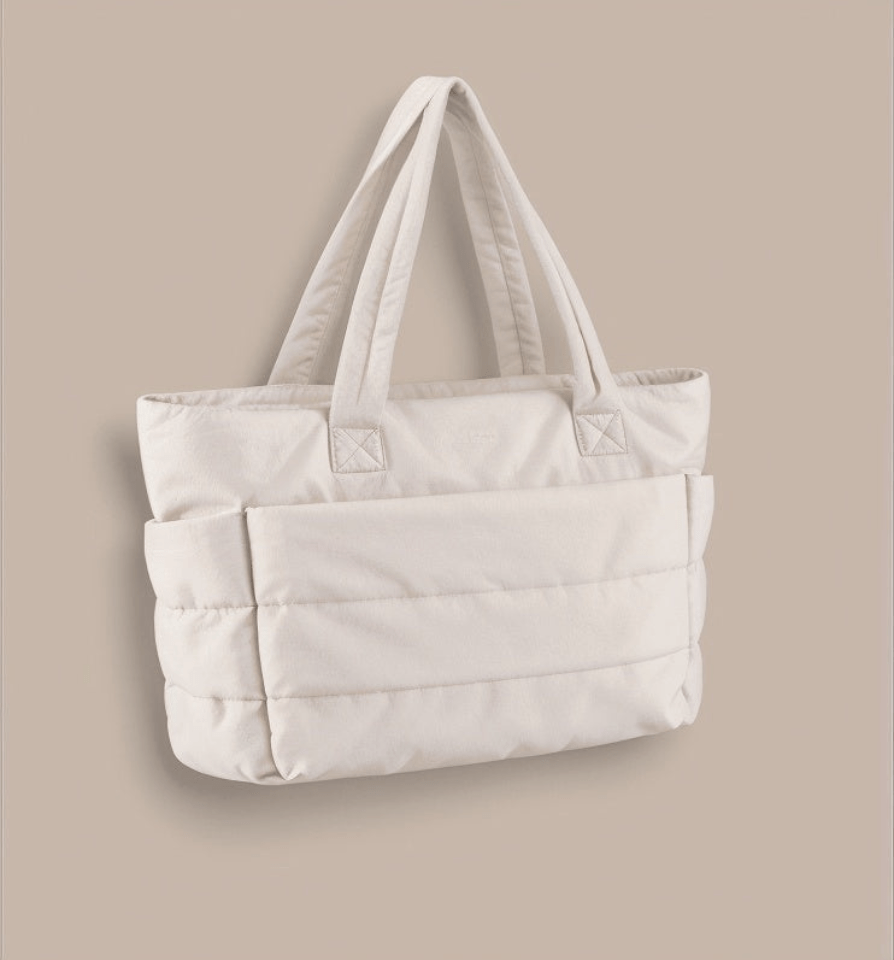 Levoire | Sac Bandoulière Spacieux Puffer Beige