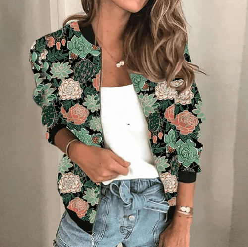Levoire | Veste Imprimée Femme Fermeture Éclair Confort Unique