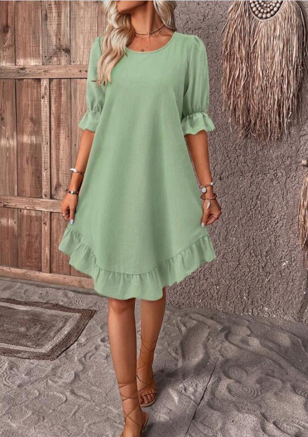Levoire | Robe D'Été Élégante Avec Une Coupe Fluide Vert clair