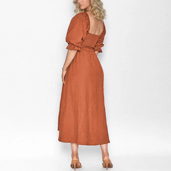 Levoire | Robe Française Avec Des Manches Volantes