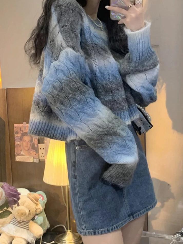 Levoire | Pull Court En Tricot Câble Ombre