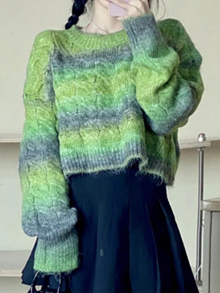 Levoire | Pull Court En Tricot Câble Ombre