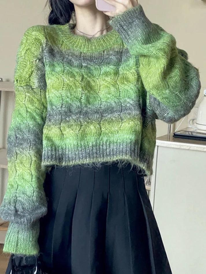 Levoire | Pull Court En Tricot Câble Ombre