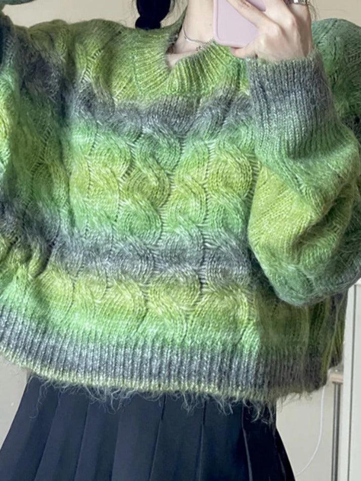 Levoire | Pull Court En Tricot Câble Ombre