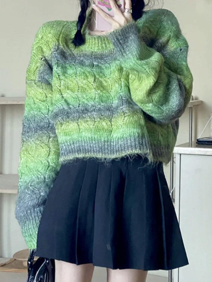 Levoire | Pull Court En Tricot Câble Ombre