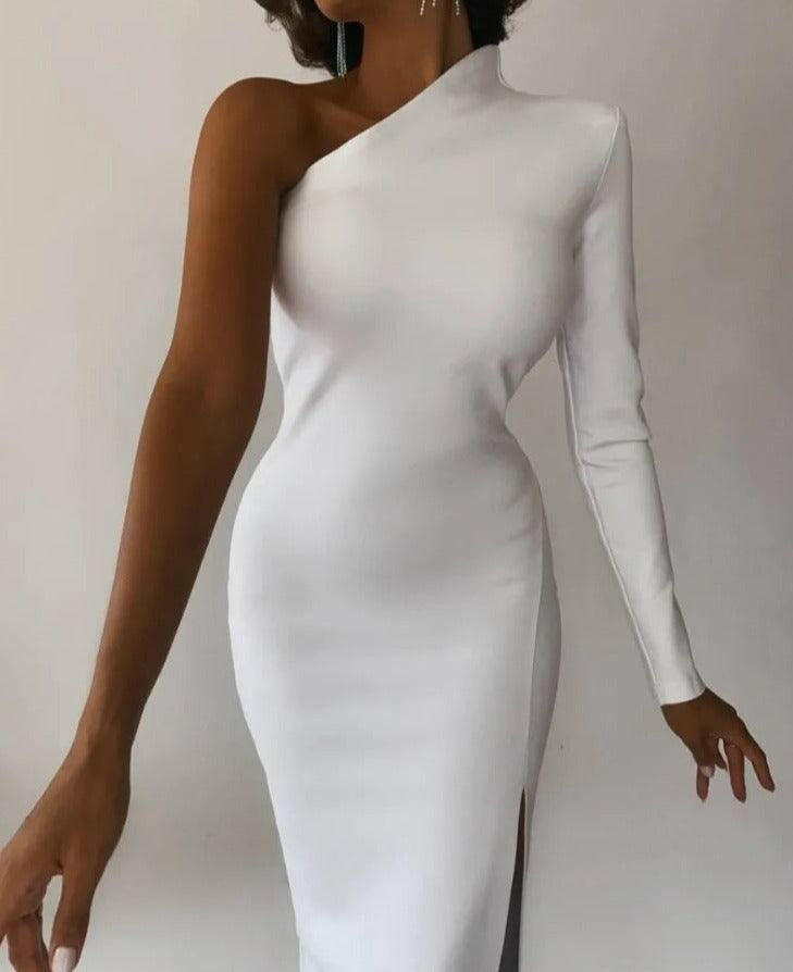 Levoire | Une Épaule Robe Noire