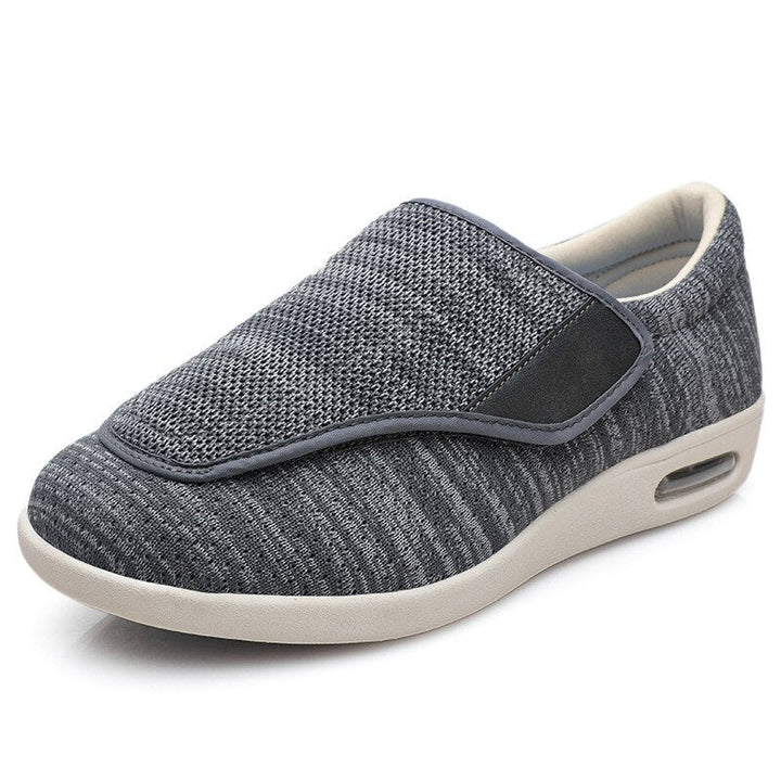 Levoire | Large Chaussures Pour Diabétiques Chaussures Confortables Pour Le Quotidien Gris Noir