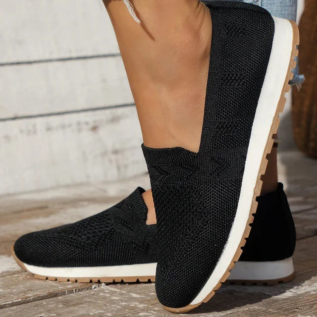 Levoire | Chaussures D'Été Pour Femmes Chaussures À Enfiler Confortables Avec Semelle De Soutien Noir
