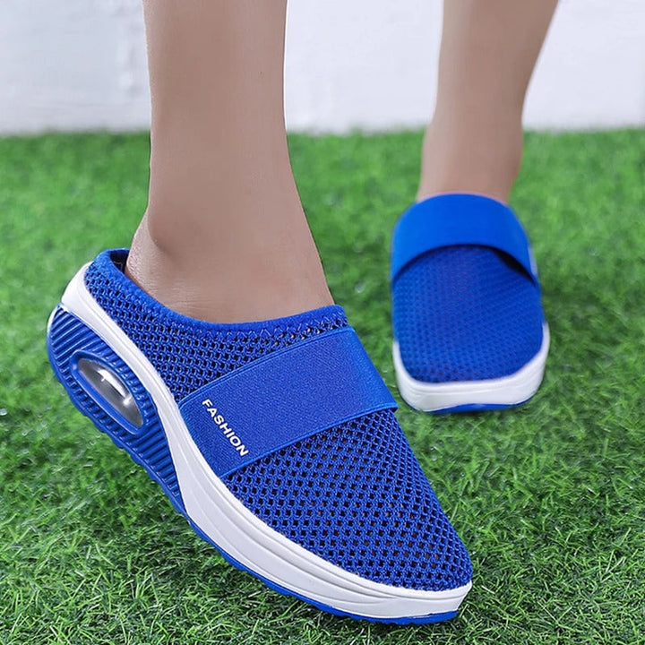 Levoire | Chaussures À Coussin D'Air Pour Diabétiques Chaussures De Randonnée À Enfiler Avec Soutien De La Voûte Plantaire Bleu
