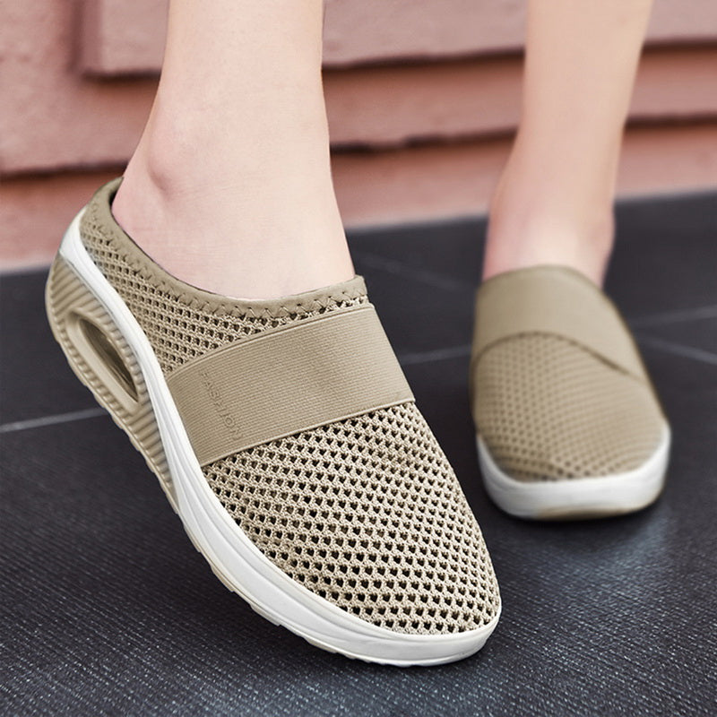 Levoire | Chaussures À Coussin D'Air Pour Diabétiques Chaussures De Randonnée À Enfiler Avec Soutien De La Voûte Plantaire Khaki