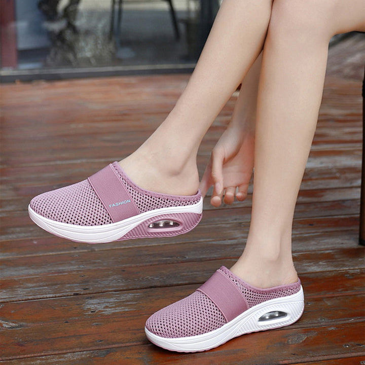 Levoire | Chaussures À Coussin D'Air Pour Diabétiques Chaussures De Randonnée À Enfiler Avec Soutien De La Voûte Plantaire Rosa